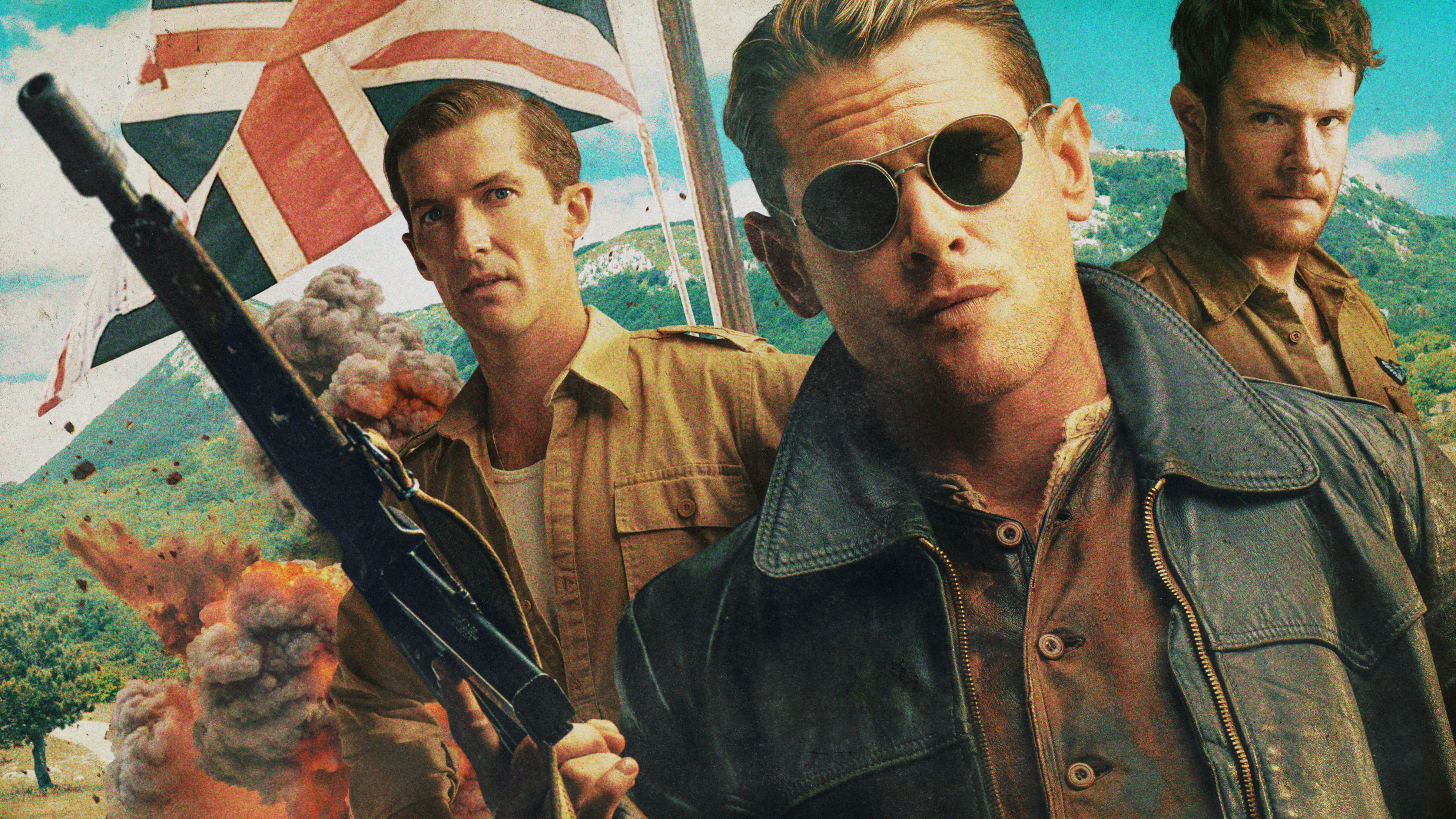 Promotional image for SAS Rogue Heroes 2, featuring three men in military attire.